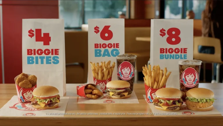 Wendy's Biggie Deals 2026 — official $4, $6 and $8 meal deals