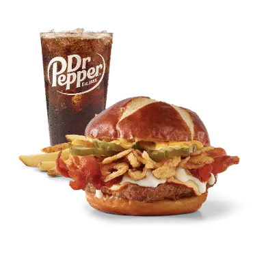 Pretzel Bacon Pub Cheeseburger Combo
