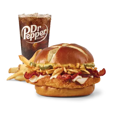 Pretzel Bacon Pub Chicken Sandwich Combo
